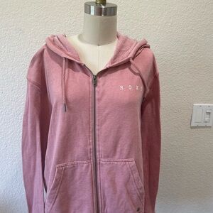 Roxy Pink Full-Zip Hooded Sweatshirt